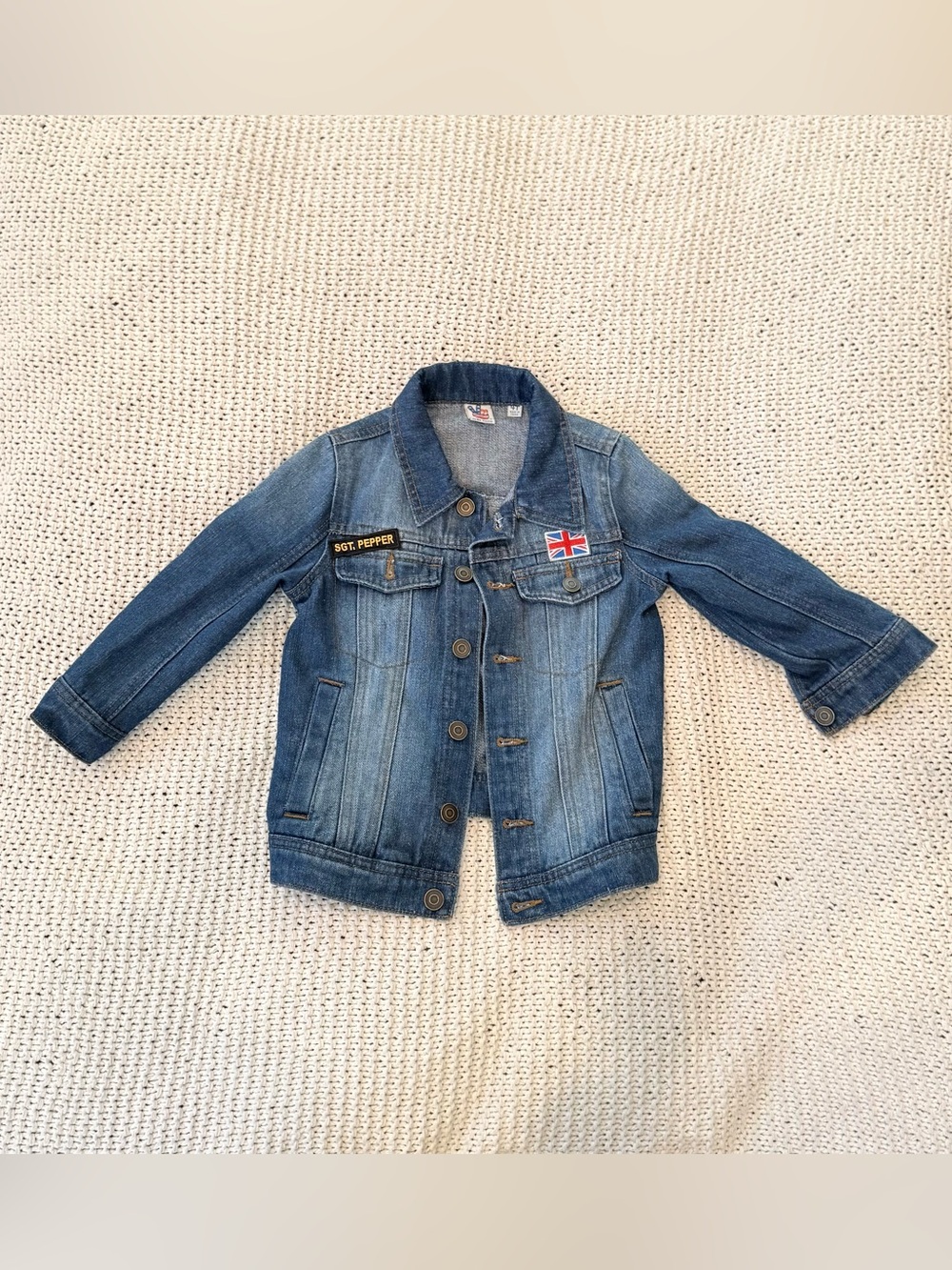 NWOT Junk Food Kids Beatles Denim Jacket - Sgt Pepper design